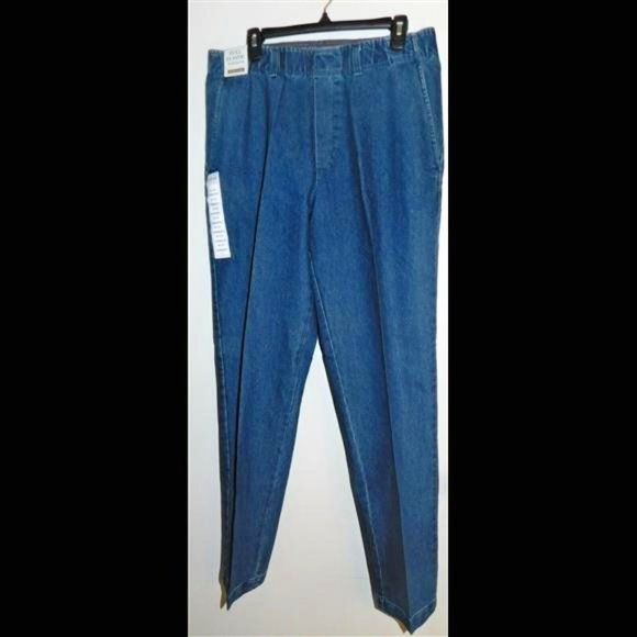 Haggar Men's Stretch Denim Jean Flat Front Pants Classic Fit Sz 36x32 NWT - Picture 1 of 4